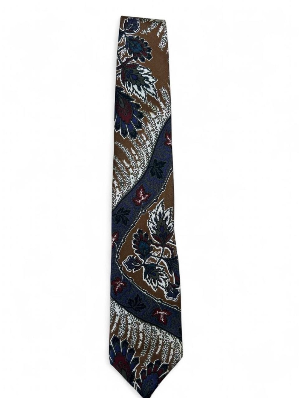Vintage Christian Dior Monsieur Tie Floral Italian Silk  Designer Made In USA